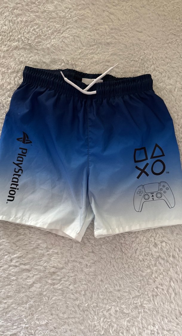 Erkek Çocuk Mavi Tie-Dye PlayStation Şort - Görsel 2