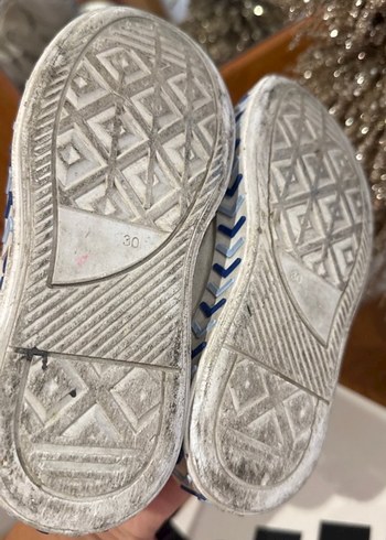 Gri Batik Desenli Erkek Çocuk Kot Spor Ayakkabı - Görsel 4