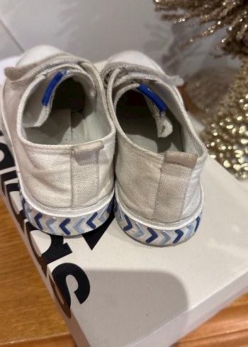 Gri Batik Desenli Erkek Çocuk Kot Spor Ayakkabı - Görsel 3