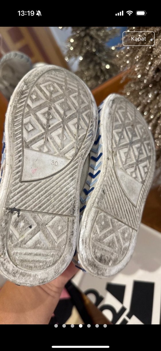 Gri Batik Desenli Erkek Çocuk Kot Spor Ayakkabı - Görsel 4