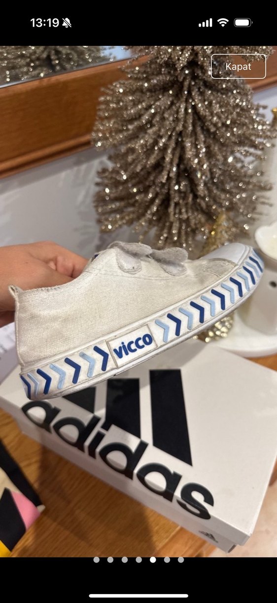 Gri Batik Desenli Erkek Çocuk Kot Spor Ayakkabı - Görsel 5