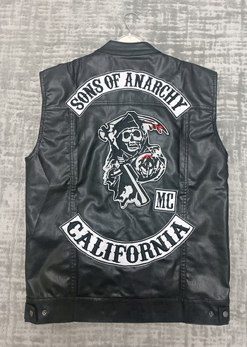 SONS OF ANARCY DERİ YELEK ORİJİNAL EBAT - Görsel 3