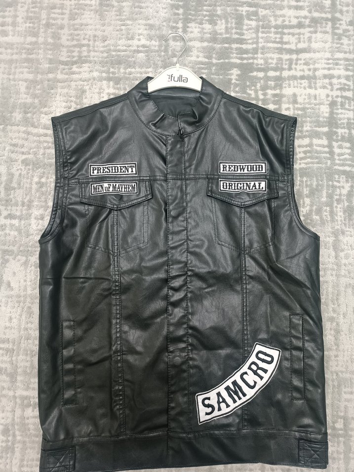 SONS OF ANARCY DERİ YELEK ORİJİNAL EBAT - Görsel 4