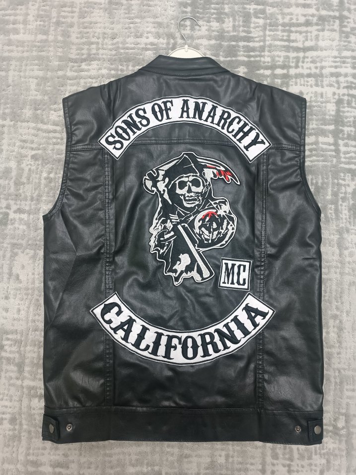 SONS OF ANARCY DERİ YELEK ORİJİNAL EBAT - Görsel 3