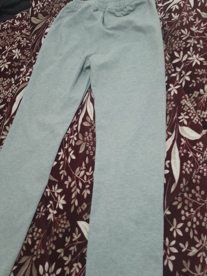 Gri Düğmeli Keten Rahat kesim erkek çocuk pantolon - Görsel 2