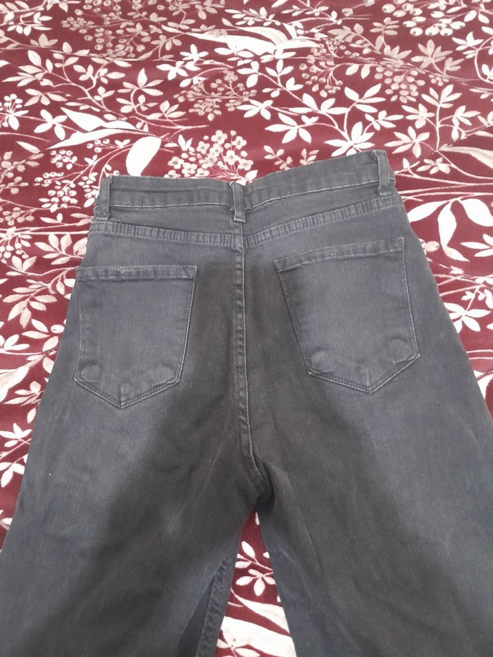 Kadın Siyah kot pantolon - Görsel 2