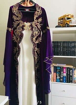36 Beden mor Renk Kına elbisesi