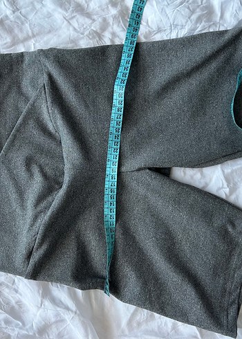 Gri Elastik Belli Midi tayt - Görsel 3