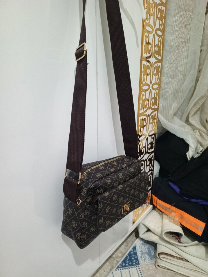 Kahverengi Yılan Desenli çanta - Görsel 2