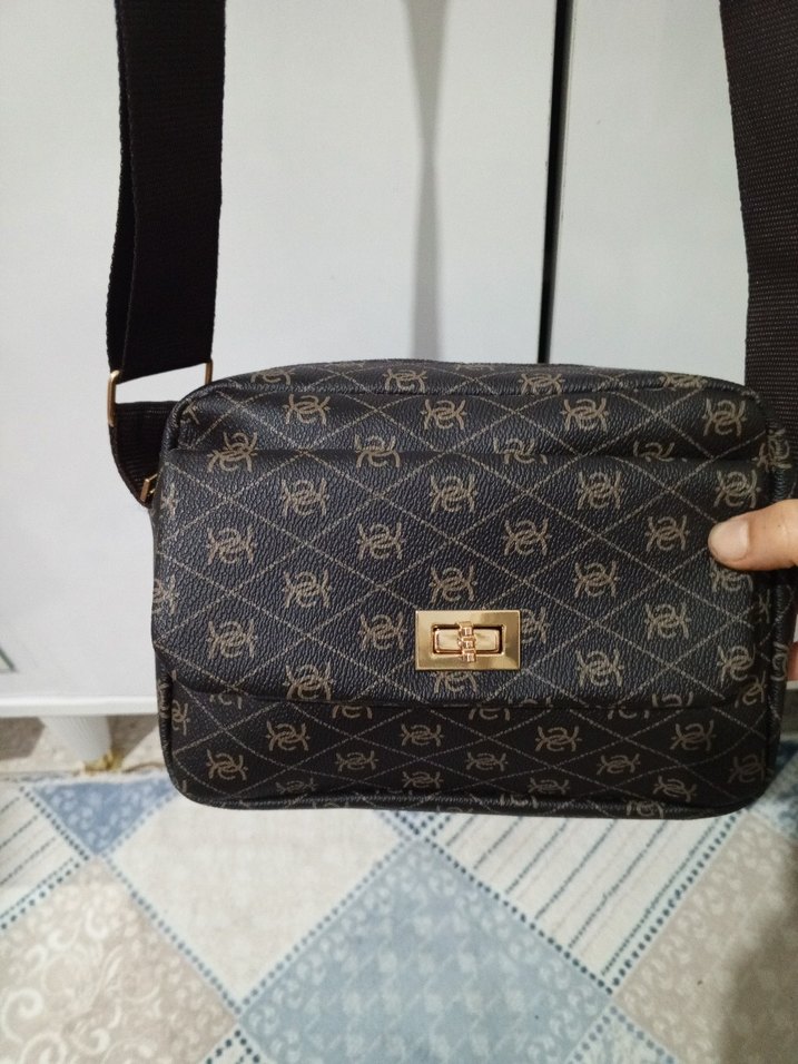 Kahverengi Yılan Desenli çanta - Görsel 3