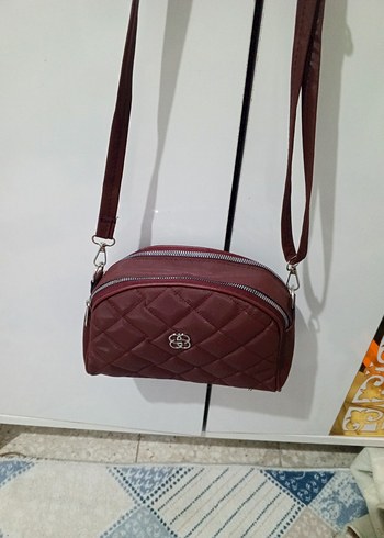 Bordo Deri Kadın  el Çantası - Görsel 4