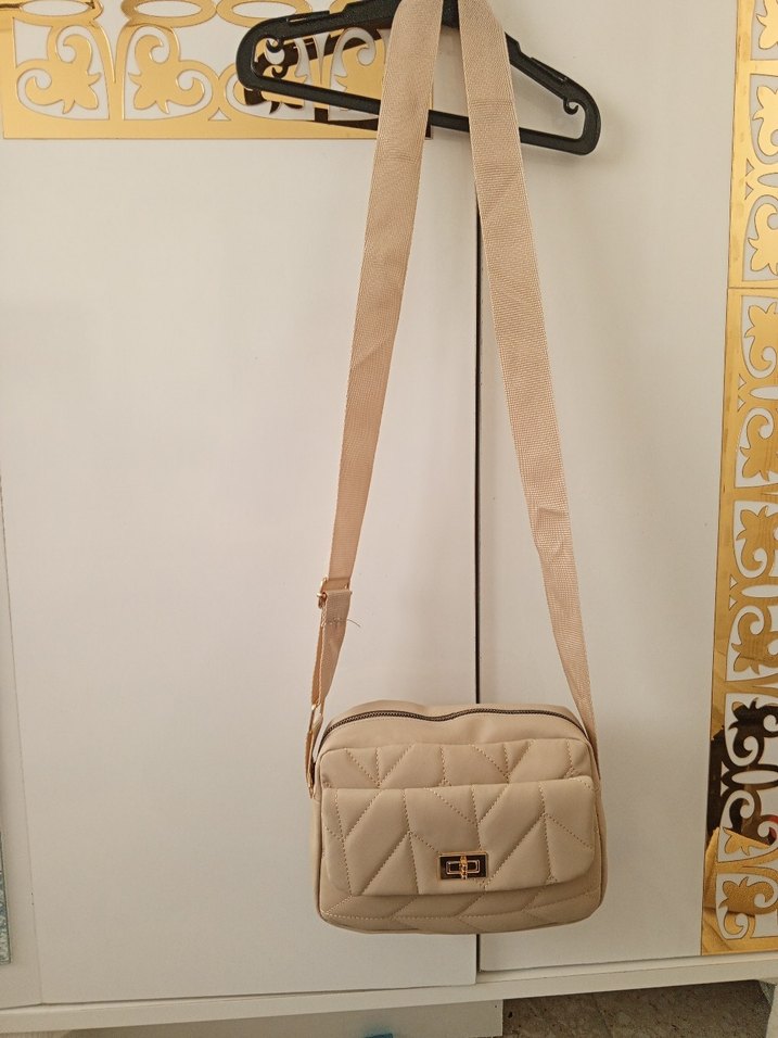 Bej Kadın Bel Detaylı Çanta - Görsel 4