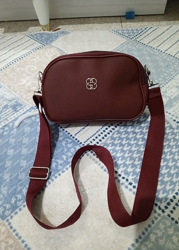 Bordo Deri Kadın Omuz Çantası - Görsel 4