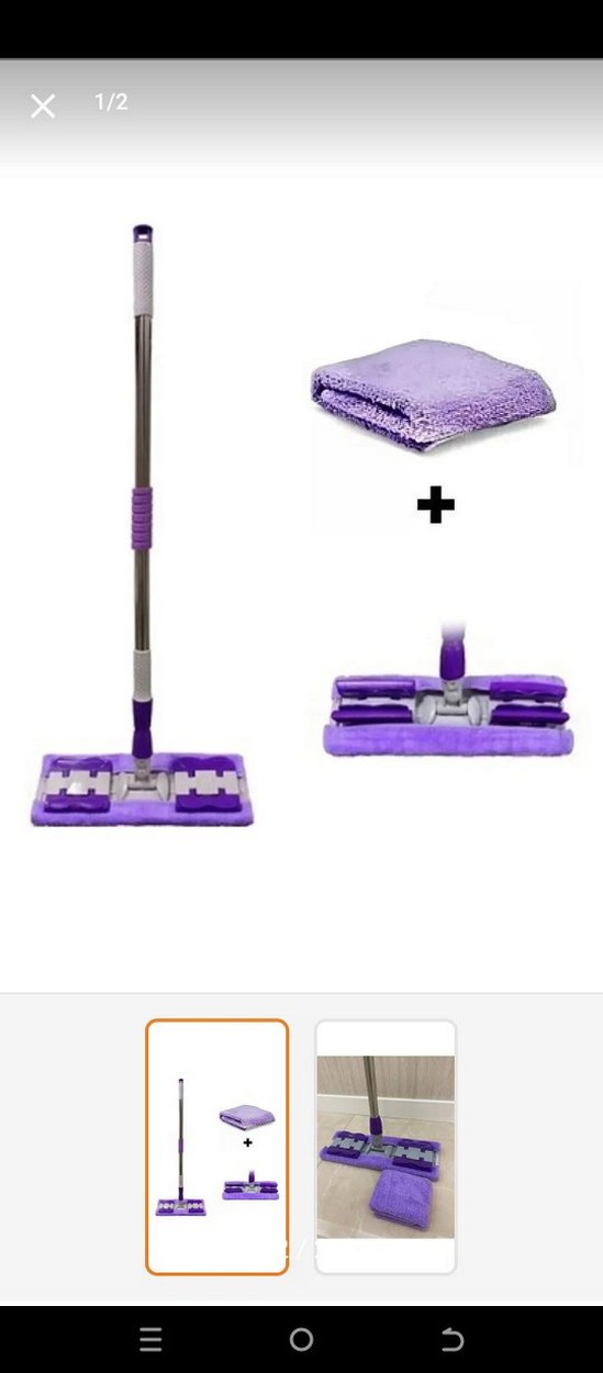 Mor ve Gri Mikrofiber Mop Temizlik Seti - Görsel 2