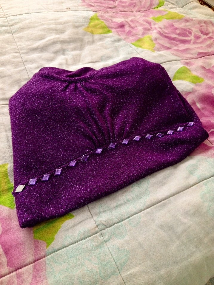 Parlak Mor V Yaka Uzun Kollu Triko Kazak - Görsel 5