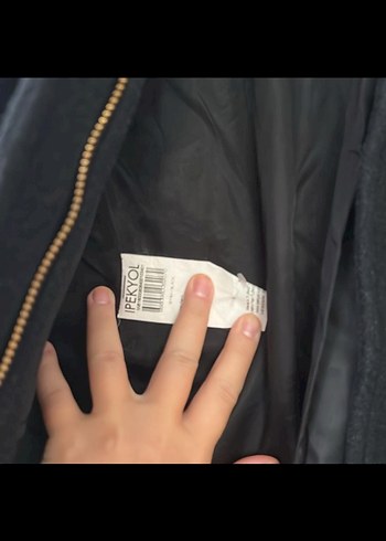 İPEKYOL kaşe Siyah Fermuarlı Uzun Kaban - Görsel 5