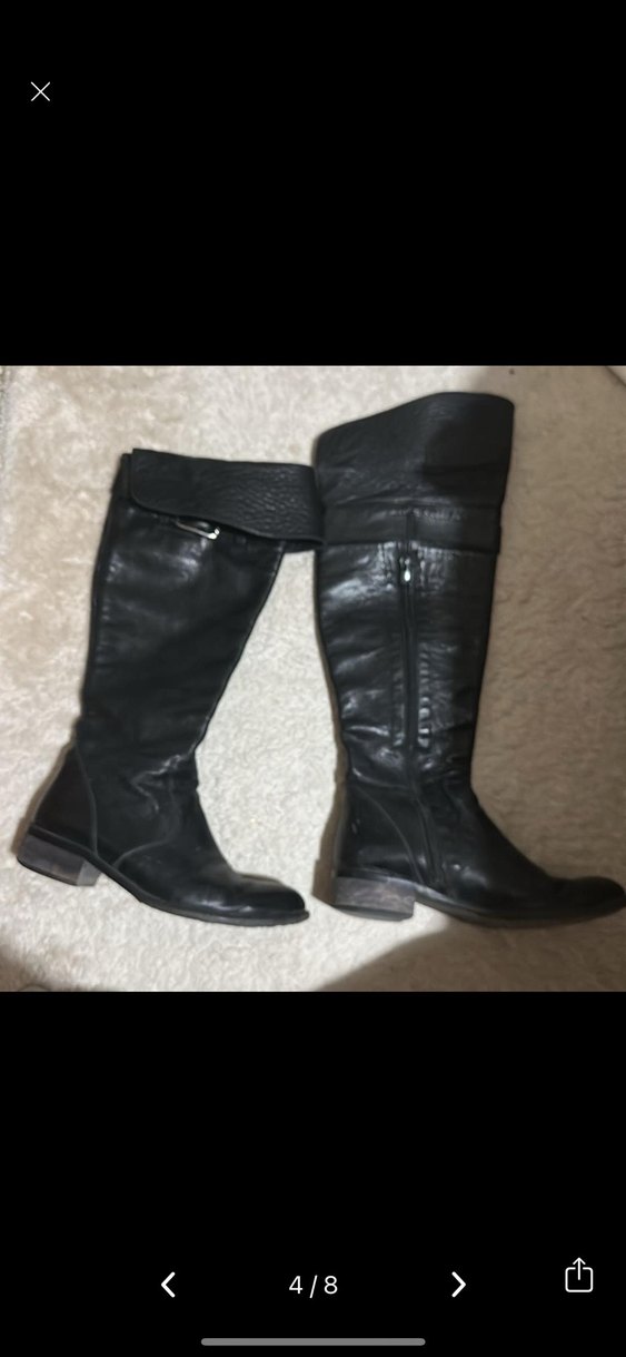 Kadın Siyah Deri Tokalı TERGAN ÇİZME - Görsel 4