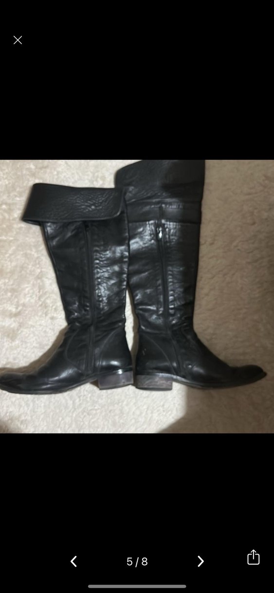 Kadın Siyah Deri Tokalı TERGAN ÇİZME - Görsel 5