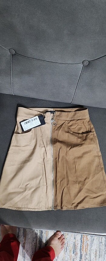 Trendyol camel etek