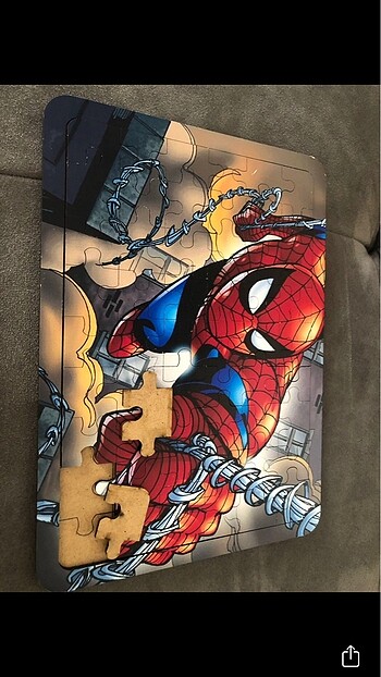  Beden Spiderman ahşap lazer kesim puzzle