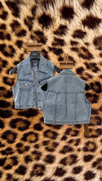 American Vintage Jean crop yelek
