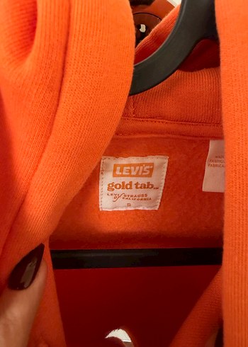 Levis Turuncu Kapüşonlu Kadın Sweatshirt - Görsel 3