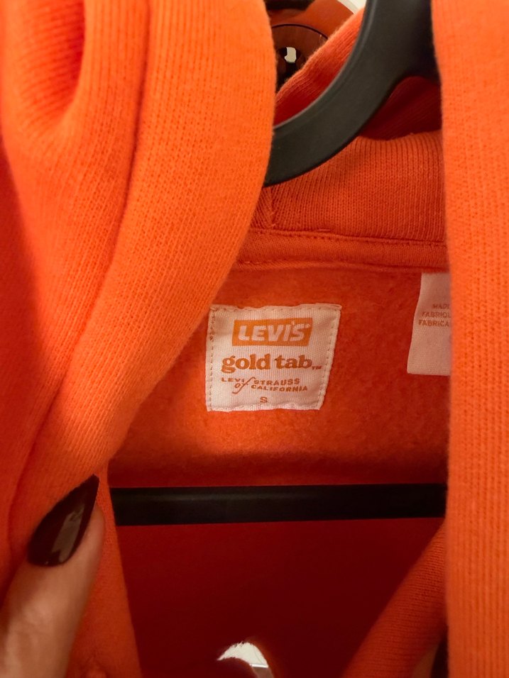 Levis Turuncu Kapüşonlu Kadın Sweatshirt - Görsel 3