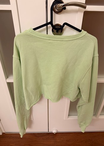 Fineaplle Yeşil Uzun Kollu Salaş Sweatshirt - Görsel 2