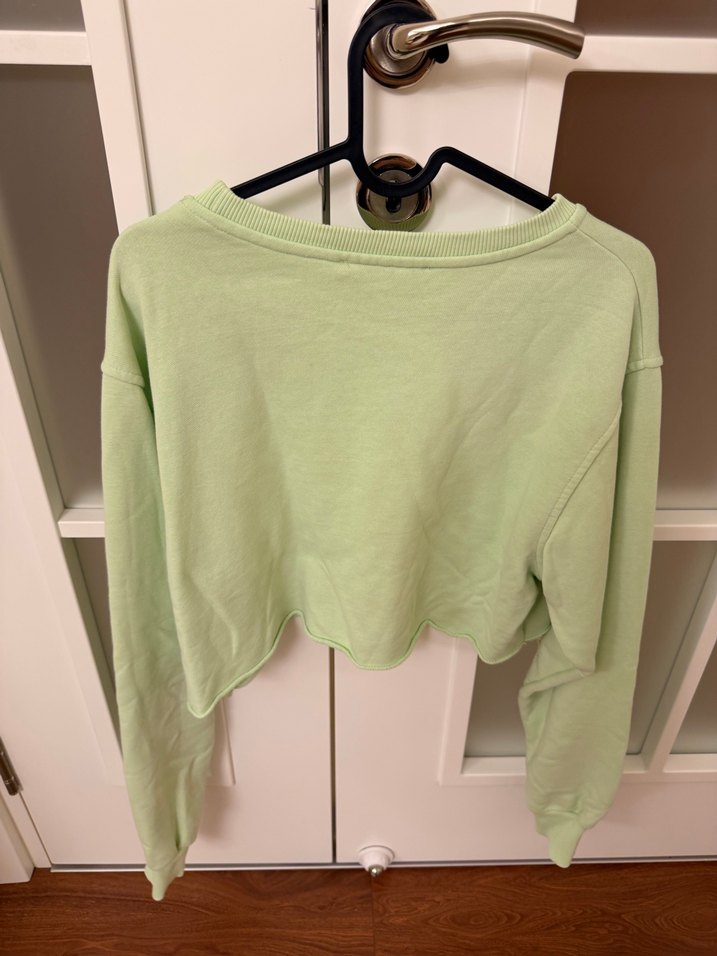 Fineaplle Yeşil Uzun Kollu Salaş Sweatshirt - Görsel 2