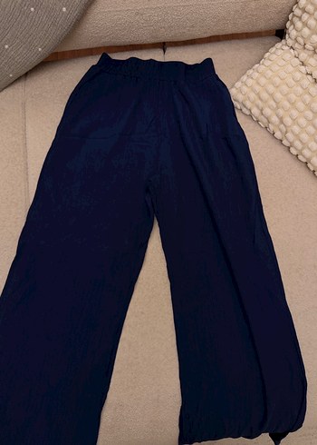 Lacivert Dokulu Rahat Quzu Pantolon - Görsel 2