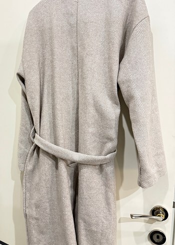 Bej Kadın Uzun Kollu Salaş kaban - Görsel 2