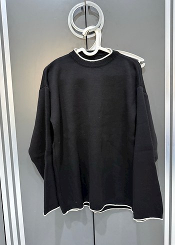 Siyah Midi Kadın Sweatshirt Rahat Kalıp - Görsel 6