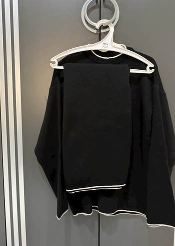 Siyah Midi Kadın Sweatshirt Rahat Kalıp - Görsel 2