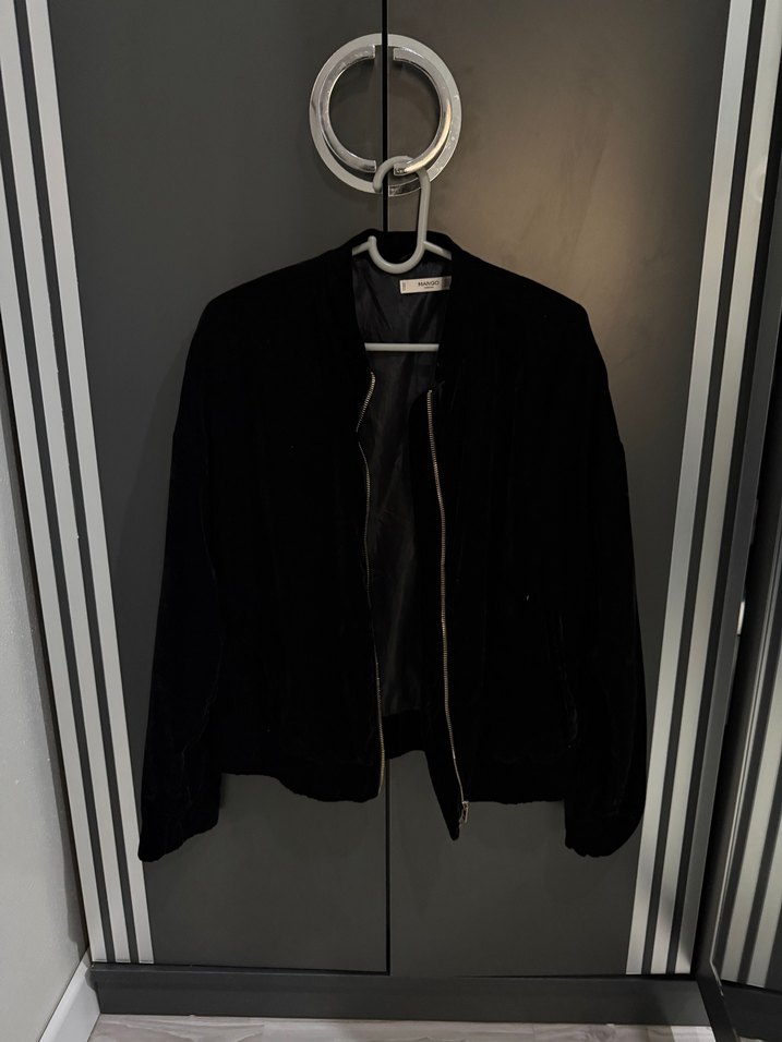 Siyah Kadın Süet Ceket - Görsel 2