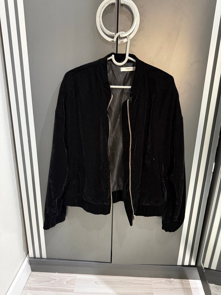 Siyah Kadın Süet Ceket - Görsel 3