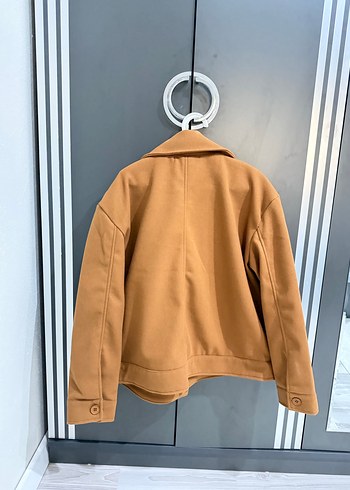 Düğmeli taba Kadın Midi Kaban - Görsel 4