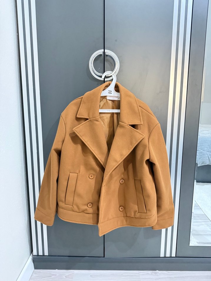 Düğmeli taba  Kadın Midi Kaban - Görsel 2