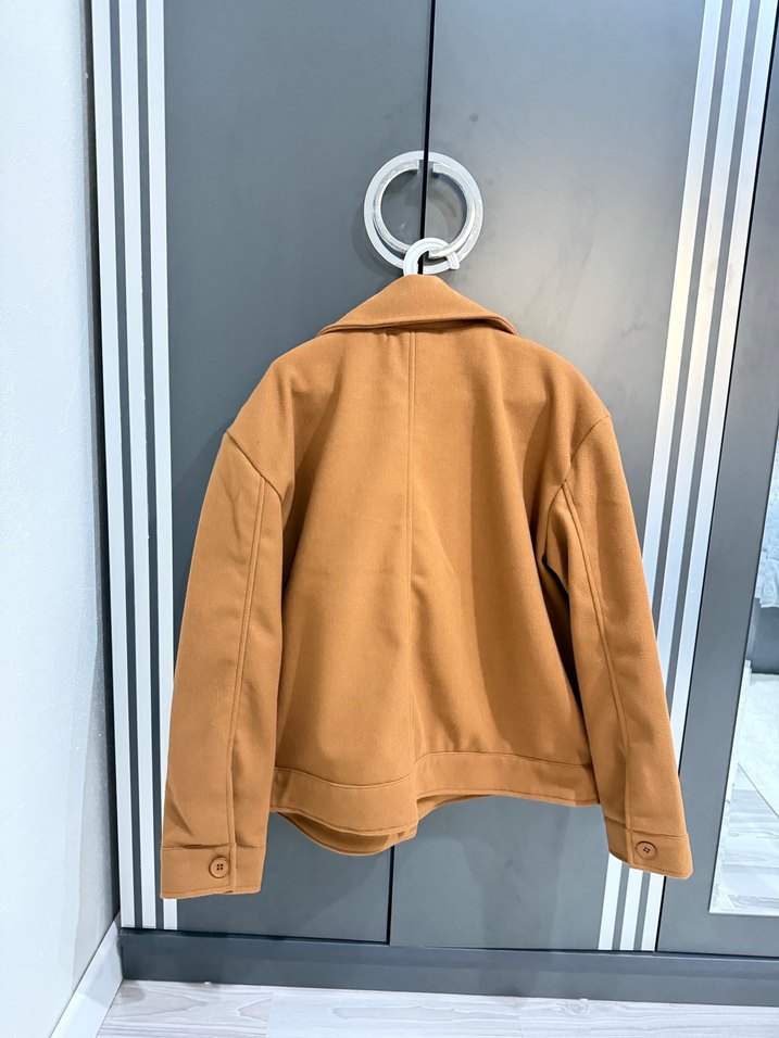 Düğmeli taba  Kadın Midi Kaban - Görsel 4