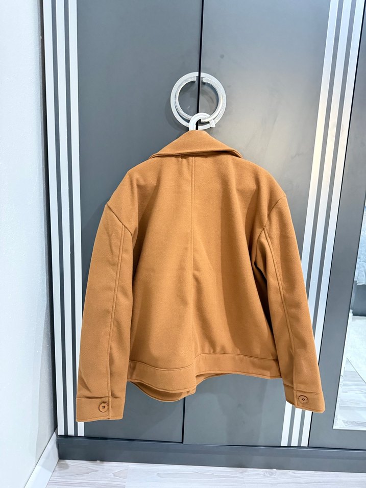 Düğmeli taba  Kadın Midi Kaban - Görsel 3