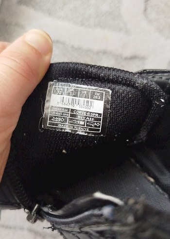 Kız Çocuk Siyah Cırtlı Spor Ayakkabı - Görsel 4