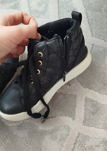 Kız Çocuk Siyah Cırtlı Spor Ayakkabı - Görsel 3