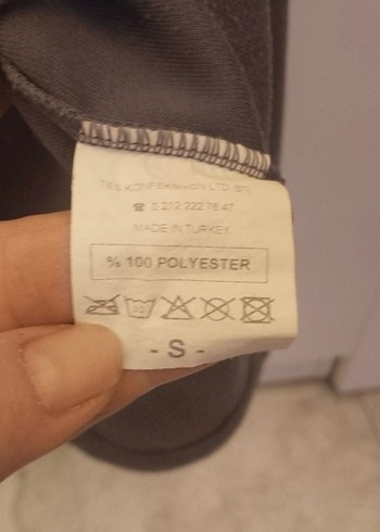 Gri Polar Yarım Fermuarlı Yaka Sweatshirt - Görsel 5