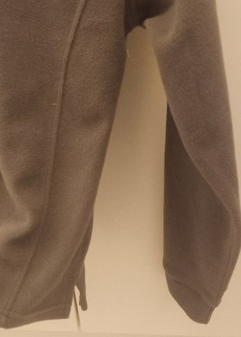 Gri Polar Yarım Fermuarlı Yaka Sweatshirt - Görsel 4