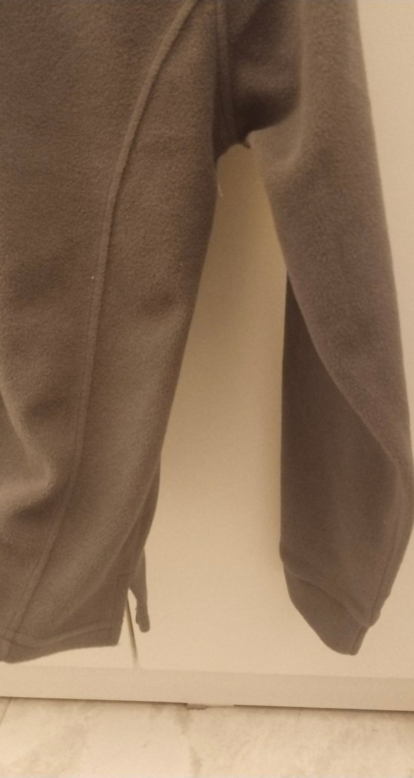 Gri Polar Yarım Fermuarlı Yaka Sweatshirt - Görsel 4