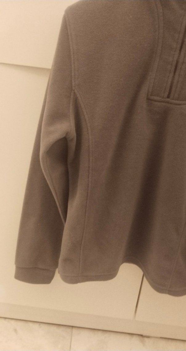 Gri Polar Yarım Fermuarlı Yaka Sweatshirt - Görsel 3