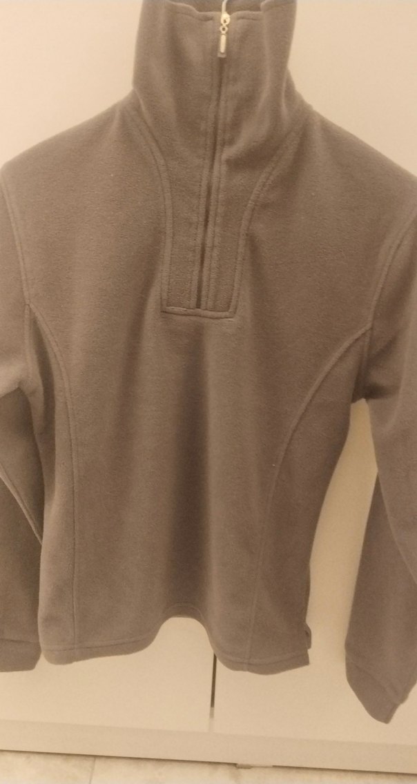 Gri Polar Yarım Fermuarlı Yaka Sweatshirt - Görsel 2