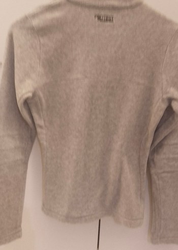 Kadın Gri Yarım Fermuarlı Yüksek Yakalı Sweatshirt - Görsel 6