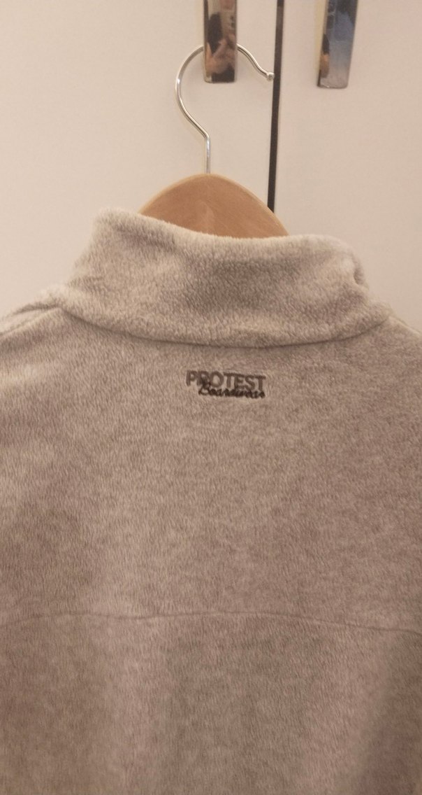 Kadın Gri Yarım Fermuarlı Yüksek Yakalı Sweatshirt - Görsel 5
