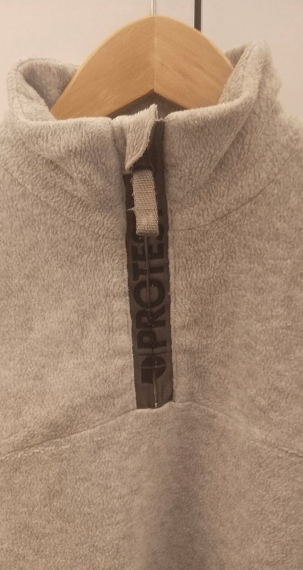 Kadın Gri Yarım Fermuarlı Yüksek Yakalı Sweatshirt - Görsel 3