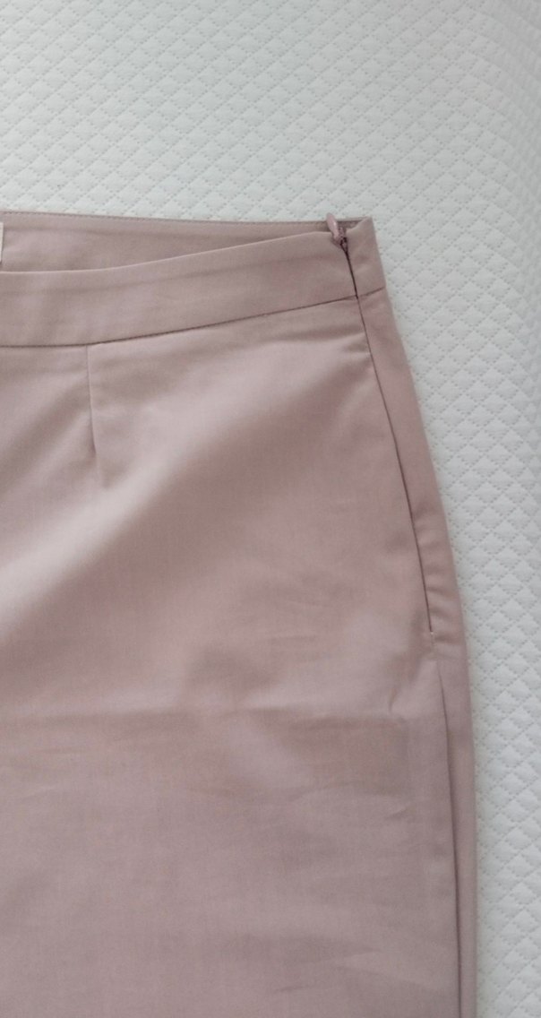 Bej Regular Fit Midi Kadın Kumaş Pantolon - Görsel 4